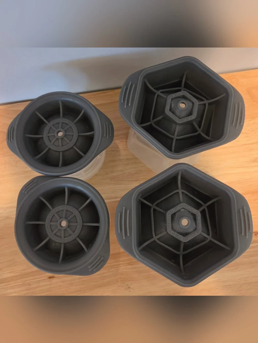 Set of 4 Tovolo Ice Molds: 2 Spheres & 2 XL Cubes for Whisky/Cocktails, BPA Free